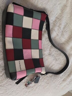 Coach COACHTOPIA Patchwork Checker Shoulder Bag in ALTER / EGO